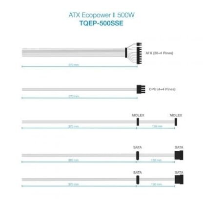 Fuente de alimentación tooq tqep-500sse/ 500w/ ventilador 12cm - Imagen 4