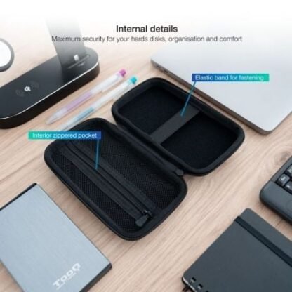 Funda para disco externo de 2.5" tooq tqbc-e2503b/ negro - Imagen 2