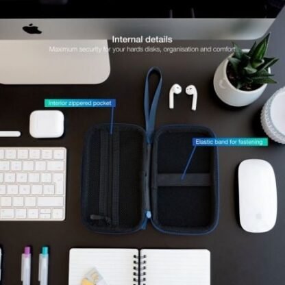 Funda para disco externo de 2.5" tooq tqbc-e2503pb/ azul pacífico - Imagen 2