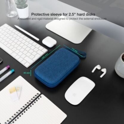 Funda para disco externo de 2.5" tooq tqbc-e2503pb/ azul pacífico - Imagen 3