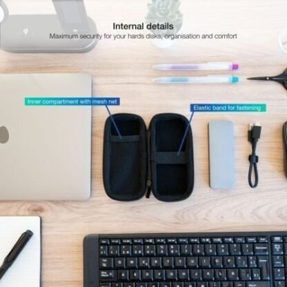 Funda para disco externo m2 tooq tqbc-m201b/ negra - Imagen 2
