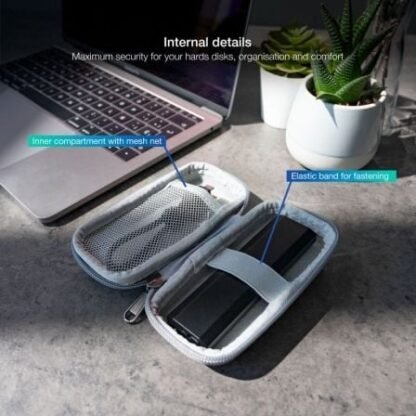 Funda para disco externo m2 tooq tqbc-m201g/ gris - Imagen 2