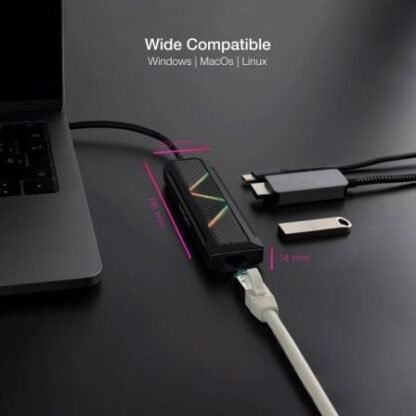 Docking usb tipo-c nanocable 10.16.0501/ 2xusb/ 1xusb tipo-c pd/ 1xhdmi/ 1xrj45/ negro - Imagen 4