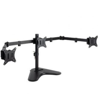 Soporte de sobremesa para 3 monitores tooq db1704tn-b/ giratorio/ inclinable/ hasta 7kg