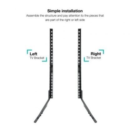 Soporte de mesa tooq db2375f-b para tv y portátil de 23-75" - Imagen 3