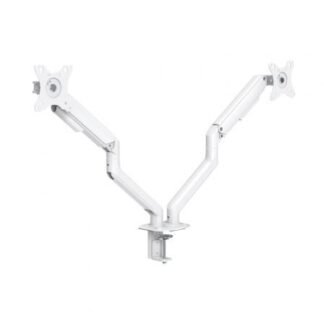 Soporte de mesa para 2 monitores tooq db4132tnr-w/ giratorio/ inclinable/ hasta 9kg