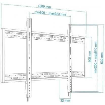 Soporte de pared fijo tooq lp41130f-b para tv de 60-100"/ hasta 130kg - Imagen 5