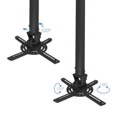 Soporte de techo para proyector tooq pj3030tn-b/ inclinable-giratorio-nivelable/ hasta 20kg - Imagen 5