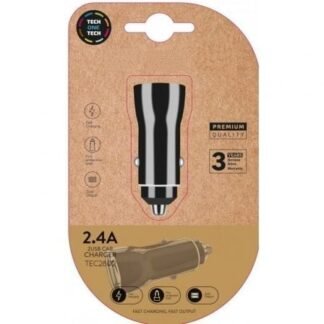 Cargador de coche tech one tech tec2802/ 2xusb/ 2.4a