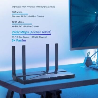 Router inalámbrico tp-link archer ax53/ wifi 6/ 3000 mbps/ 2.4ghz 5ghz/ 4 antenas/ wifi 802.11ax/ac/n/a/ - n/b/g - Imagen 4