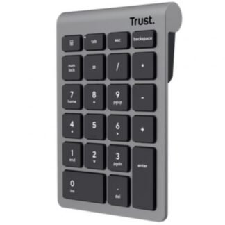 Teclado numérico inalámbrico trust xalas wireless/ plata