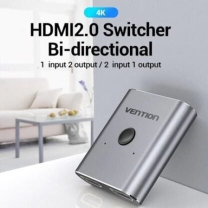 Switch conmutador 4k hdmi 2.0 bidireccional vention afuh0 hdmi hembra / 2x hdmi hembra - Imagen 2