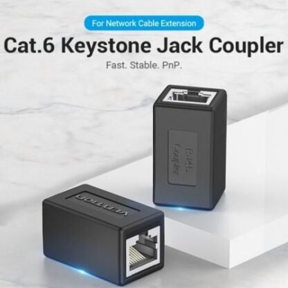 Adaptador conector rj45 vention ipvb0-5/ cat.6 ftp/ rj45 hembra - rj45 hembra/ 5 uds/ negro - Imagen 2