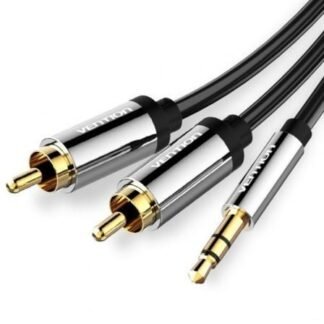 Cable estéreo vention bcfbd/ jack 3.5 macho - 2x rca macho/ 50cm/ negro