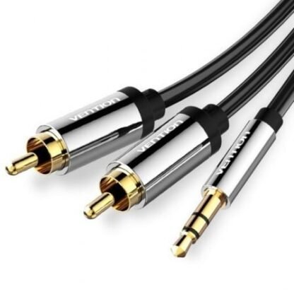 Cable estéreo vention bcfbd/ jack 3.5 macho - 2x rca macho/ 50cm/ negro
