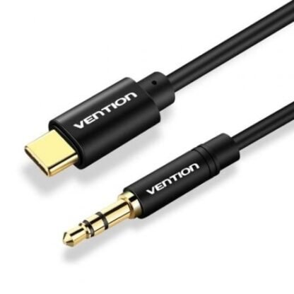 Cable conversor audio vention bgabg/ usb tipo-c macho - jack 3.5 macho/ 1.5m/ negro