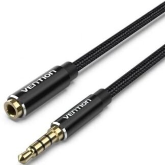 Cable estéreo vention bhcbl/ jack 3.5 macho - jack 3.5 hembra/ 10m/ negro