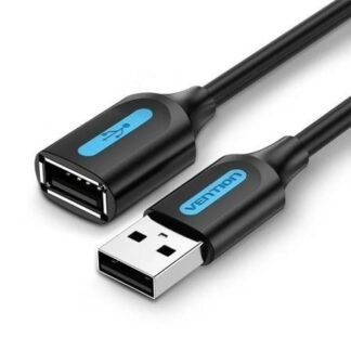 Cable alargador usb 2.0 vention cbibg/ usb macho - usb hembra/ 480mbps/ 1.5m/ negro