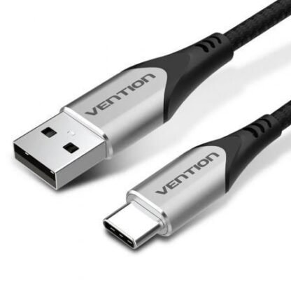 Cable usb 2.0 tipo-c vention codhi/ usb tipo-c macho - usb macho/ hasta 60w/ 480mbps/ 3m/ gris