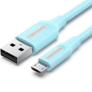 Cable usb 2.0 vention colsh/ usb macho - microusb macho/ hasta 60w/ 480mbps/ 2m/ azul