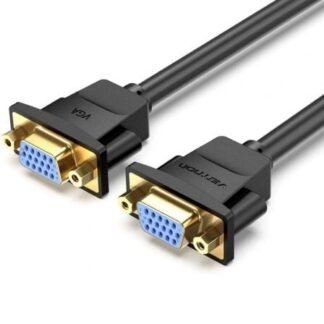 Cable alargador vga vention dahbf/ vga hembra - vga hembra/ 1m/ negro