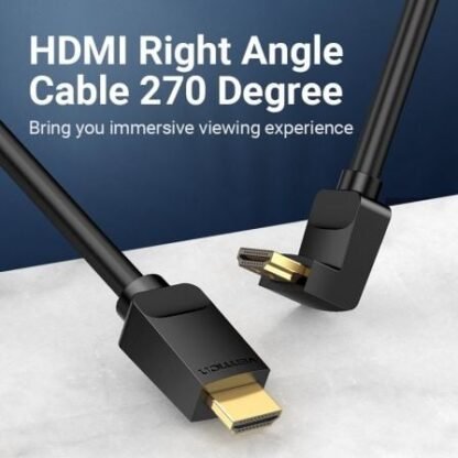 Cable hdmi 2.0 4k acodado vention aaqbh/ hdmi macho - hdmi macho/ 2m/ negro - Imagen 4