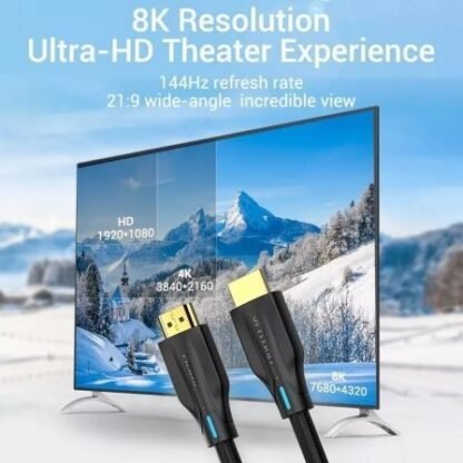 Cable hdmi 2.1 8k vention aaubf/ hdmi macho - hdmi macho/ 1m/ negro - Imagen 2
