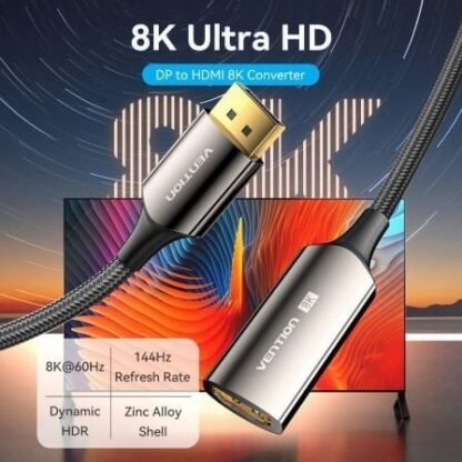 Cable conversor vention hfnbc/ displayport macho - hdmi hembra/ 25cm/ negro - Imagen 2