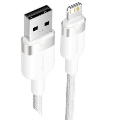 Cable usb lightning vention lanwf/ usb macho - lightning macho/ 480mbps/ 1m/ blanco - Imagen 2