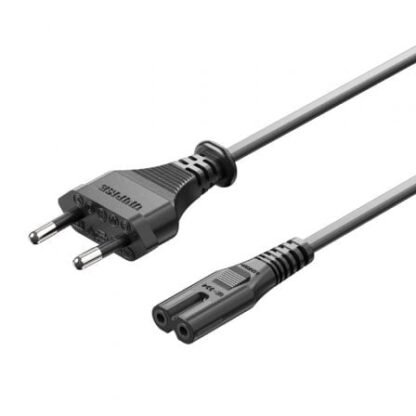 Cable alimentación forma 8 vention zclbac/ cee7/16 macho - c7 hembra/ 1.8m