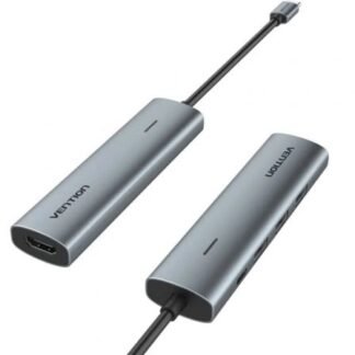 Docking usb tipo-c vention tgghb/ 3xusb/ 1xhdmi/ 1xusb tipo-c pd