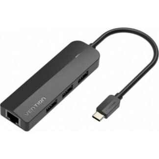 Docking usb tipo-c vention tgobb/ 3xusb/ 1xrj45/ 1x micro b pd/ negro