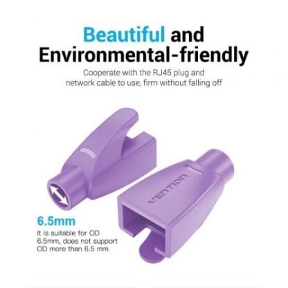Funda protectora rj45 vention iodv0-100/ 100 uds/ morada - Imagen 3