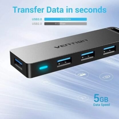 Hub usb 3.0 vention chlbb/ 4xusb/ 1xmicrousb pd - Imagen 4