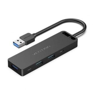 Docking usb 3.0 vention chvbb/ 3xusb/ 1xmicrousb pd/ 1xlector tarjetas/ negro