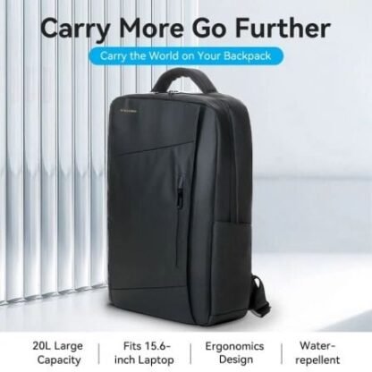 Mochila vention krrb0 para portátiles hasta 15.6"/ 20l/ impermeable/ negra - Imagen 2