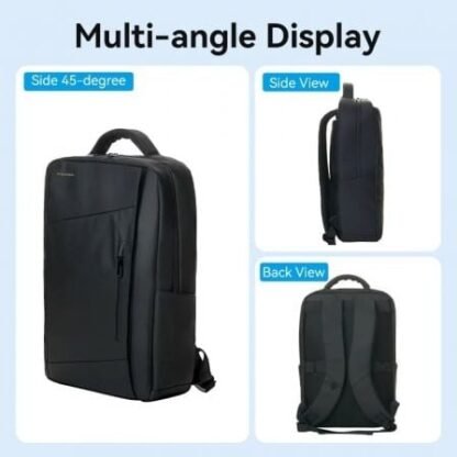 Mochila vention krrb0 para portátiles hasta 15.6"/ 20l/ impermeable/ negra - Imagen 3