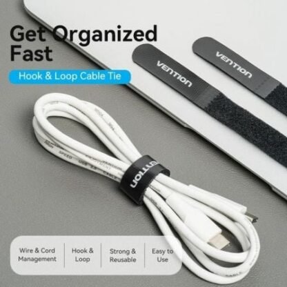 Tira organizadora de cables vention kanb0-10/ 12cm/ pack de 10 - Imagen 2