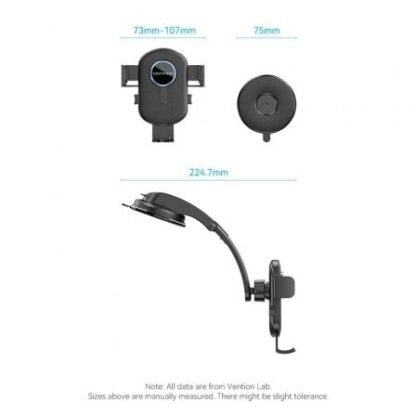 Soporte de smartphone para coche vention kscb0/ negro - Imagen 2