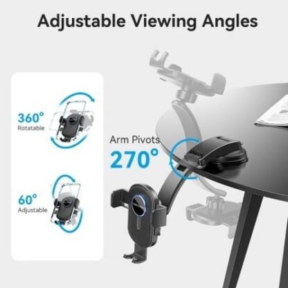Soporte de smartphone para coche vention kscb0/ negro - Imagen 4