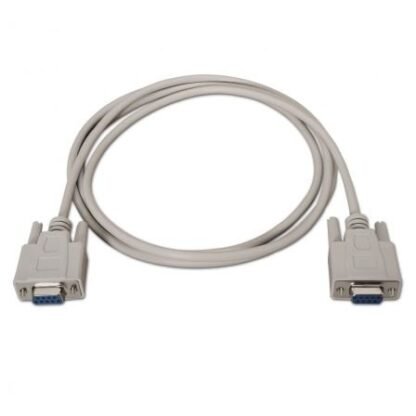 Cable serie null modem aisens a112-0067/ db9 hembra - db9 hembra/ hasta 0.15w/ 1.6mbps/ 1.8m/ beige - Imagen 2