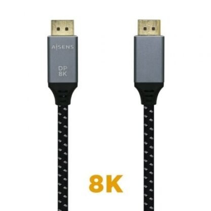 Cable displayport 1.4 8k aisens a149-0438/ displayport macho - displayport macho/ 3m/ negro gris