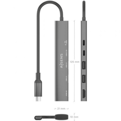 Docking usb tipo-c aisens asuc-5p022-gr/ 1xhdmi/ 2xusb/ 1xusb tipo-c/ 1xusb tipo-c pd/ gris - Imagen 4