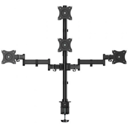 Soporte de mesa para 4 monitores y tv aisens dt27tsr-379/ giratorio/ inclinable/ hasta 8kg - Imagen 2