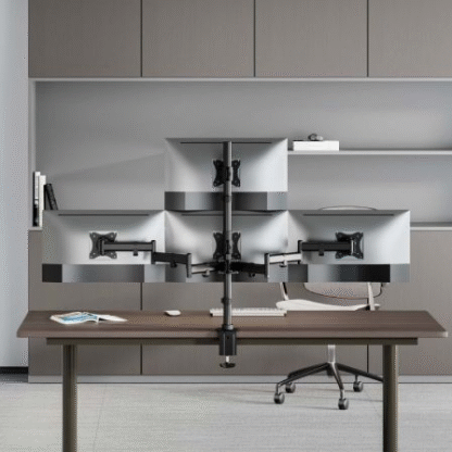 Soporte de mesa para 4 monitores y tv aisens dt27tsr-379/ giratorio/ inclinable/ hasta 8kg - Imagen 3