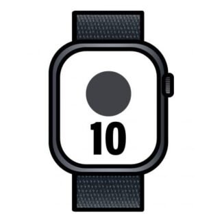 Apple watch series 10/ gps/ 46mm/ caja de aluminio negro azabache / correa loop deportiva tinta