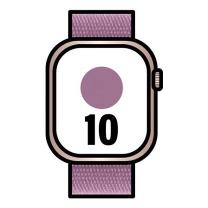Apple watch series 10/ gps/ 46mm/ caja de aluminio oro rosa / correa loop deportiva ciruela