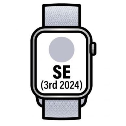 Apple watch se 3rd v2/ gps/ 44mm/ caja de aluminio/ correa loop deportiva azul nube