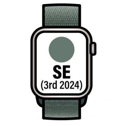 Apple watch se 3rd v2/ gps/ 44mm/ caja de aluminio blanco estrella/ correa loop deportiva verde lago