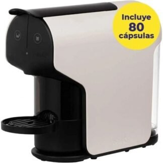 Cafetera de cápsulas delta quick/ blanca + 80 cápsulas café qalidus